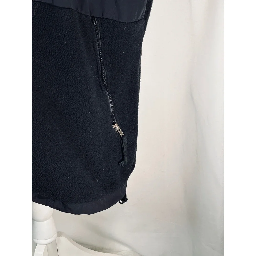The North Face Denali Fleece Vest‎ Mens Black Full Zip Jacket Nylon Overlay